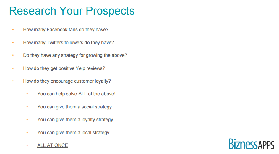 research your prospects